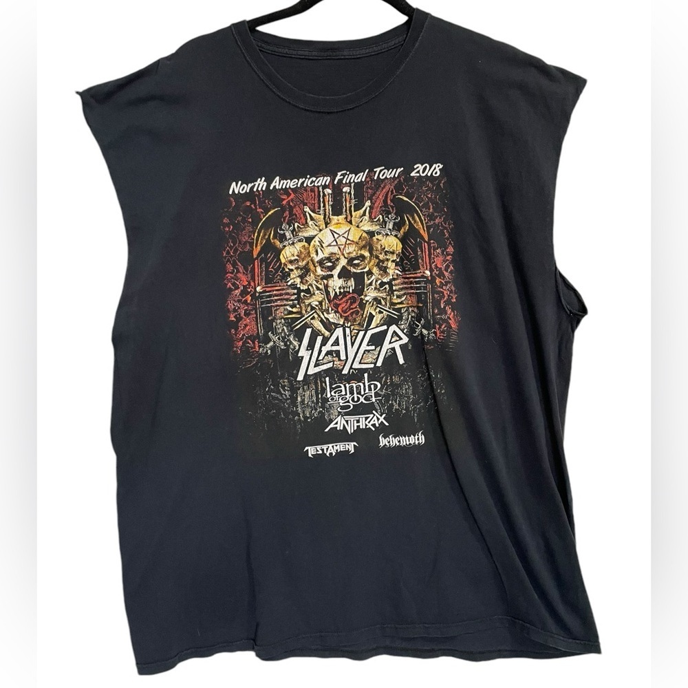 Slayer Lamb Of‎ God Anthrax Testament 2018 Farewell World Tour T Shirt Mens